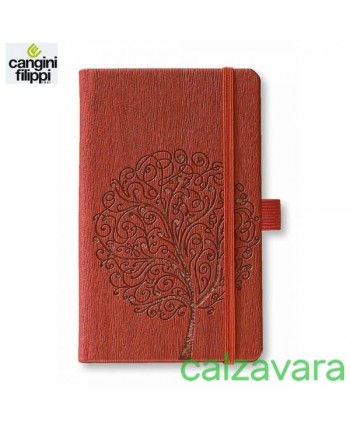 Notebook Ivory Collection Nature cm 9X14 Pagine 192 Righe - Tree Rosso (Cod. Q21N0-378)