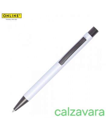 Sfera ONLINE Soft Metal Ballpoint Pen - Bianco Nero (Cod. 21734/3D)
