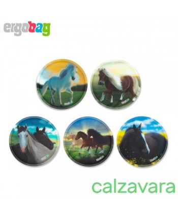 Set di Kletties per il tuo Zaino Ergobag 5 Pezzi - Cavalli Wild Horses (Cod. ERG-KLE-002-034)