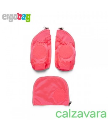 Set Tasche Laterali per Zaini Ergobag con Cerniere Esterne - Pink Rosa Fluo (Cod. ERG-STA-002-213)