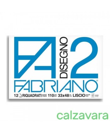 BLOCCO FABRIANO F2 - COLLATO - 33x48 FG. 12 110gr. - SQUADRATO (Cod. 005360)