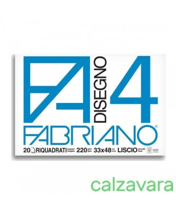 BLOCCO FABRIANO F4 - 4 ANGOLI - 33x48 FG.20 220gr. - SQUADRATO (Cod. 005395)
