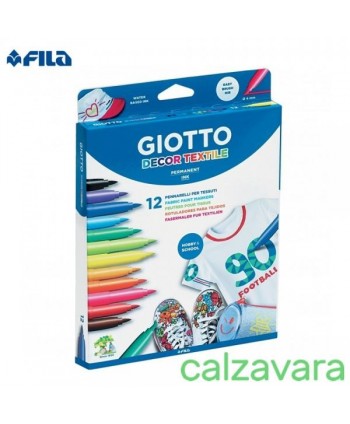 PENNARELLI GIOTTO DECOR TEXTILE PER TESSUTI 12 COLORI ART. 494900 (Cod. 494900)