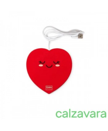 Legami Scalda Tazza Usb Warm it up cm 10x10 - Cuore Rosso Heart (Cod. WIU0010)