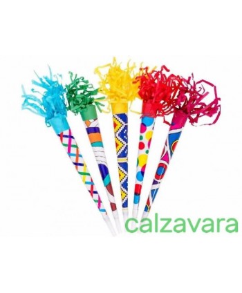 Trombette Colorate per Feste e Party cm. 35 - Colori Assortiti (Cod. 720020)