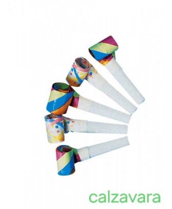 Trombette Lingua di Suocera Colorate per Feste e Party cm. 35 - Colori Assortiti (Cod. 720040)