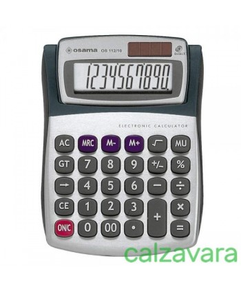 Calcolatrice Tascabile OSAMA OS 112/10 - 10 Cifre Schermo LCD Regolabile (Cod. OS112/10)