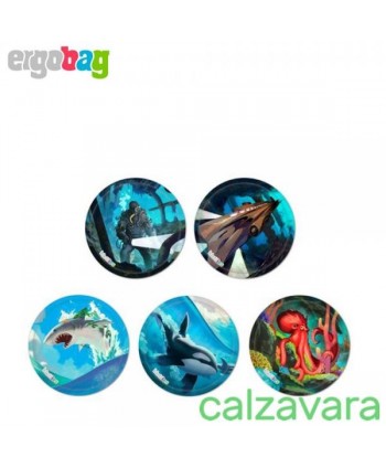 Set di Kletties per il tuo Zaino Ergobag 5 Pezzi - Deep Sea Diver (Cod. 00816-00017-10)