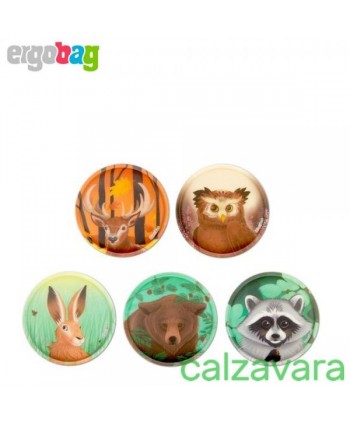 Set di Kletties per il tuo Zaino Ergobag 5 Pezzi - Forest Animals (Cod. 00816-00070-10)