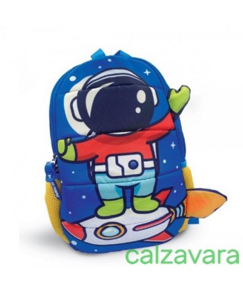 Zaino Asilo 3D Kids Young People Scomparto Unico cm 23x37x9 - Astronauta (Cod. 60326-A)
