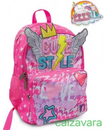 Zaino Starter Young People Tinta Unita Unicorno + Smalto Unghie con Glitter (Cod. 60634)