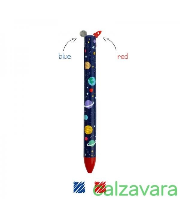 Legami Click e Clack Penna a Scatto Doppio Colore Blu e Rosso - Space (Cod.  CLICK0023)