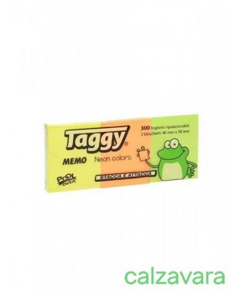 Taggy Memo mm 40x50 - 100 Foglietti - Neon - 99601 (Cod. 286616)