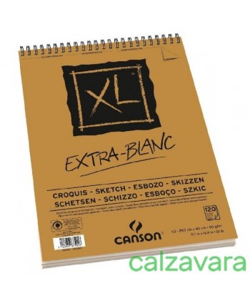 Blocco Spirale CANSON XL | Extra White Schizzo Sketch Pad | A3 120 fogli 90gr/mq (Cod. 200787500)