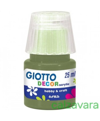 Tempera Giotto Decor Acrilica Effetto Opaco - 25ml - 12 Verde Oliva (Cod. 538112)