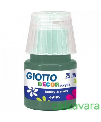 Tempera Giotto Decor Acrilica Effetto Opaco - 25ml - 13 Verde Bosco (Cod. 538113)