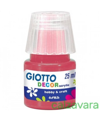 Tempera Giotto Decor Acrilica Effetto Opaco - 25ml - 09 Rosso Carminio (Cod. 538109)