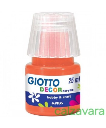 Tempera Giotto Decor Acrilica Effetto Opaco - 25ml - 05 Arancione (Cod. 538105)