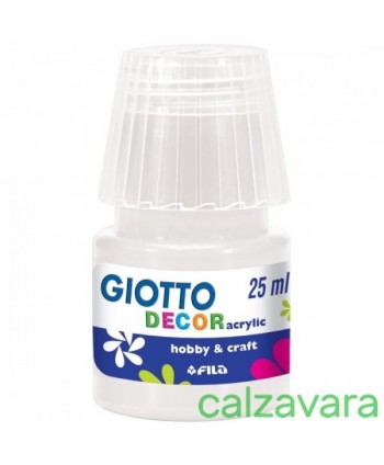 Tempera Giotto Decor Acrilica Effetto Opaco - 25ml - 01 Bianco (Cod. 538101)
