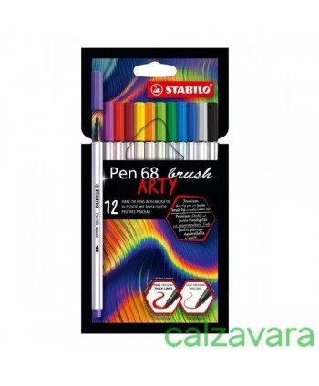 Astuccio 12 pennarelli PEN 68 Brush ARTY Line 568/12-21-20 (Cod. 92794)
