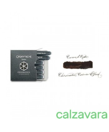 Caran d'Ache Cartucce Inchiostro Stilografico Ink Cartridges - Nero Black Cosmic (Cod. A8021009)