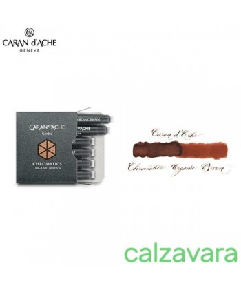 Caran d'Ache Cartucce Inchiostro Stilografico Ink Cartridges - Organic Brown (Cod. A8021049)