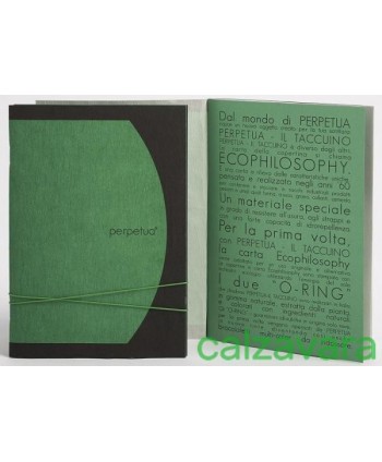PERPETUA® - Taccuino in Carta ECOPHILOSOPHY - 15x21 - VERDE (Cod. PPT002VE)