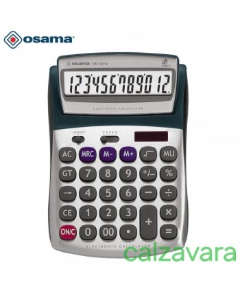 Calcolatrice da Tavolo OSAMA OS-130 - Ampio Display 12 Cifre (Cod. OS130/12)